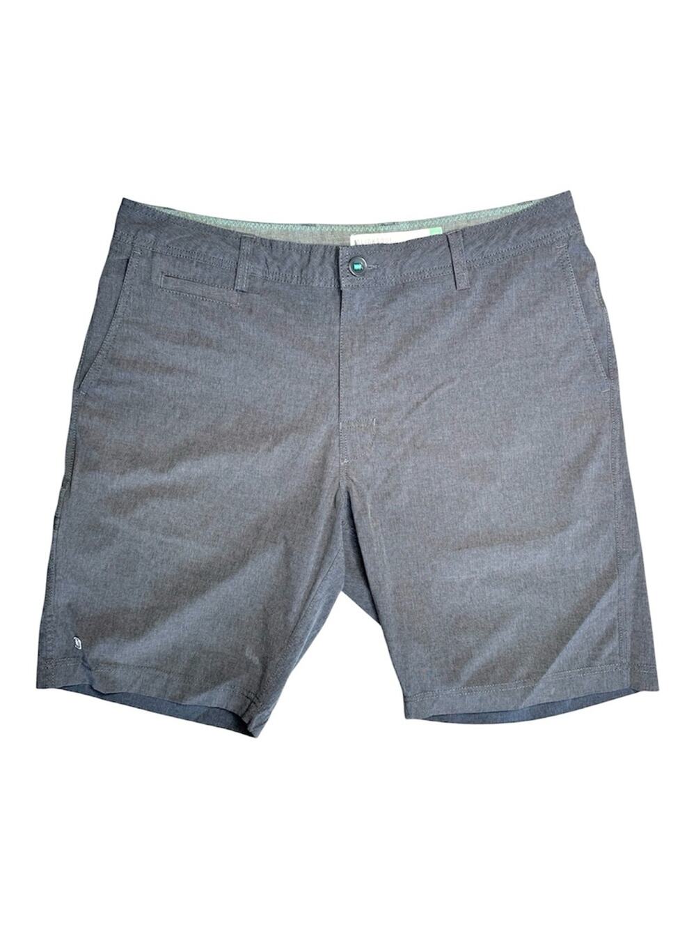 LINKSOUL Men's Heather Gray Flat Front Shorts